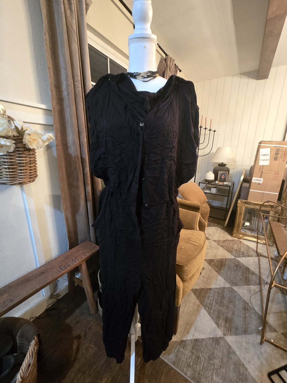 Rock & Republic Black Jumpsuit Romper